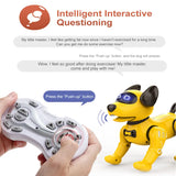 Funny RC Robot Electronic Dog Stunt Dog Voice Command Programmable Touch-sense Music Song Robot Dog Toys for Girls Children's