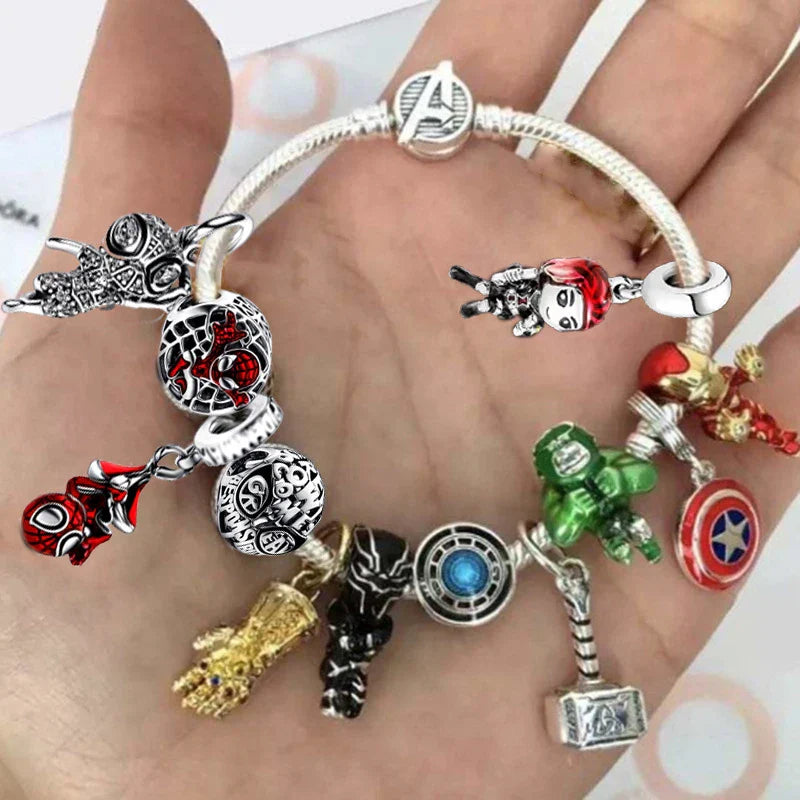 Cute Enamel Disney Princess Dress Charms Bracelet Women Colorful Glass Beads for Jewelry Making Girl Cartoon Skirt Pendants Gift