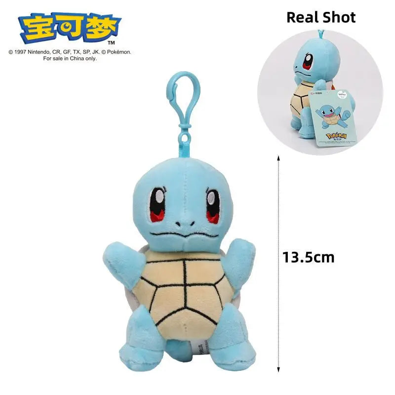 Pokemon Plush Keychain Action Figure Pikachu Key Chain Psyduck Bulbasaur Keyring Backpack Plushies Pendant Bag Accessories Gift