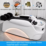 Electric Massage Shampoo Bed Hair Therapy Luxury Beauty Salon Chair Head Spa Washbasin Lavacabezas Beauty Furniture LJ50SC