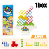 16PCS/32PCS/48PCS Russian Block Cubes Stacking Practice Children's Concentration Blocks Desktop Toys Children's Educational Toys