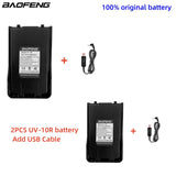 BAOFENG Original UV-10R Battery Can USB Charging High Capacity 4800mAh Long Standy For Walkie Talkie UV10R Radio Accessories