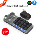 Macro Programming Keyboard Bluetooth USB Backlit 2.4G Wireless One Key Shortcut Photoshop Hotswap Red Switch Mechanical Keypad