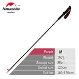 Naturehike ST08 Walking Sticks Ultralight 4-sections Foldable Adjustable Trekking Poles Carbon Fiber Outdoor Camping Hiking Tool