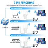 Wireless 5G WiFi Repeater 1200Mbps Router Wifi Booster Dual Band Long Range Extender 5Ghz Wi-Fi Signal Amplifier Repeater