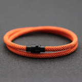 New Minimalist Men Rope Bracelet Double Layer Survival Braclet Homme Accessories Boyfriend Gift Magnet Buckle Pulsera Hombre