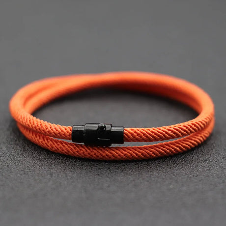 New Minimalist Men Rope Bracelet Double Layer Survival Braclet Homme Accessories Boyfriend Gift Magnet Buckle Pulsera Hombre