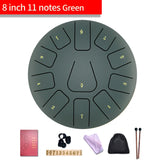 Steel Tongue Drum 8 Inch / 6 Inch 11 Notes Handpan Drum Drumstick Mallet Finger Percussion Tongue Tambourine for Meditation Yoga