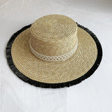 Large Eaves Beach Sunhat Woven Straw Hat Summer Outdoor Sun Protection Breathable Fisherman Hat Sunshade Cap Bohemian Beach Hat