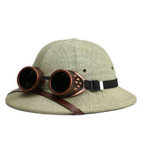 Y2k Parent-child Summer Straw Helmet Pith Sun Hats For Child Women Vietnam War Army Dome Hat Safari Jungle Miners British Cap