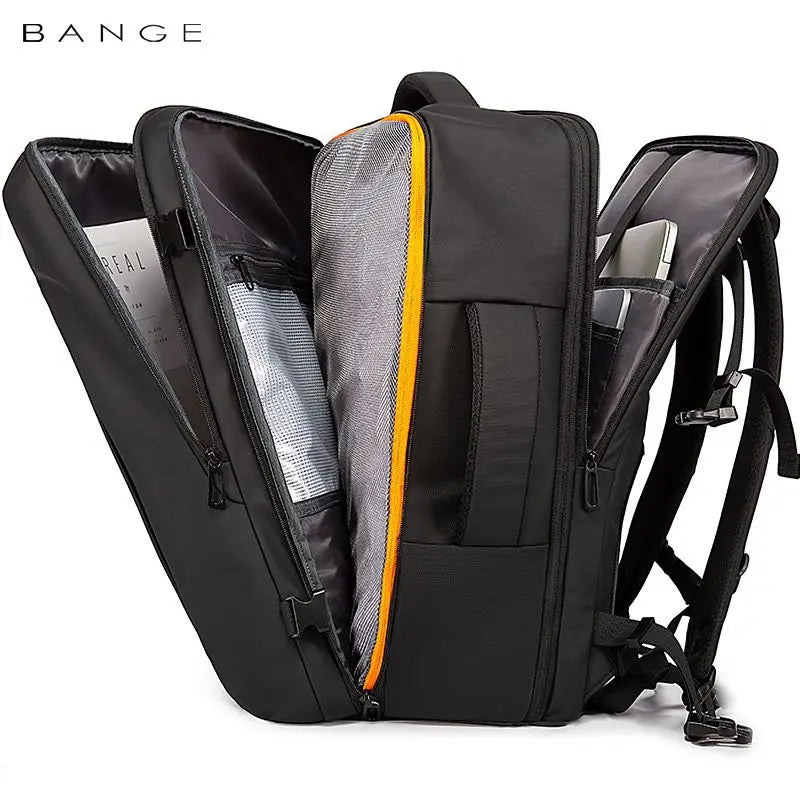 Bange 35L/45L Travel Backpack Men Business Aesthetic Backpack School Bag Large 17.3 Laptop Waterproof Fashion Backpack Male