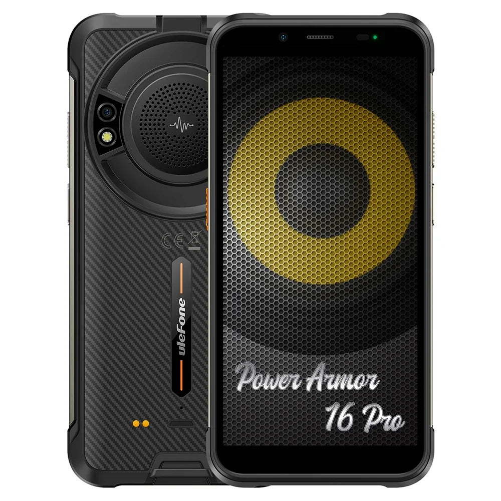 Ulefone Power Armor 16 Pro Rugged Smartphones Octa Core 4GB+64GB 5.93Inch HD Android 12 Mobile Phone 9600mAh Face Unlock NFC