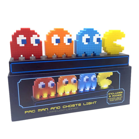 Luces nocturnas 3D con Control de voz, lámpara de atmósfera colorida de Pac Man, Super Mario, figura, Pixel, Led, marcador de in