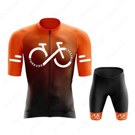 Cycling Jersey Set 2023 Summer Ropa Ciclismo Men's Bicycle Cycling Clothing Gradient Color Mountain Bike Jersey Sportswear Suit