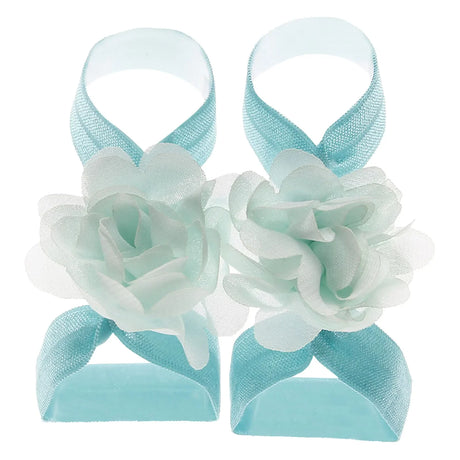 Cute Flower Chiffon Baby Sandals Soft Breathable Solid Color Strappy Barefoot Sandals Sandals Baby Girls Boys Children Shoes