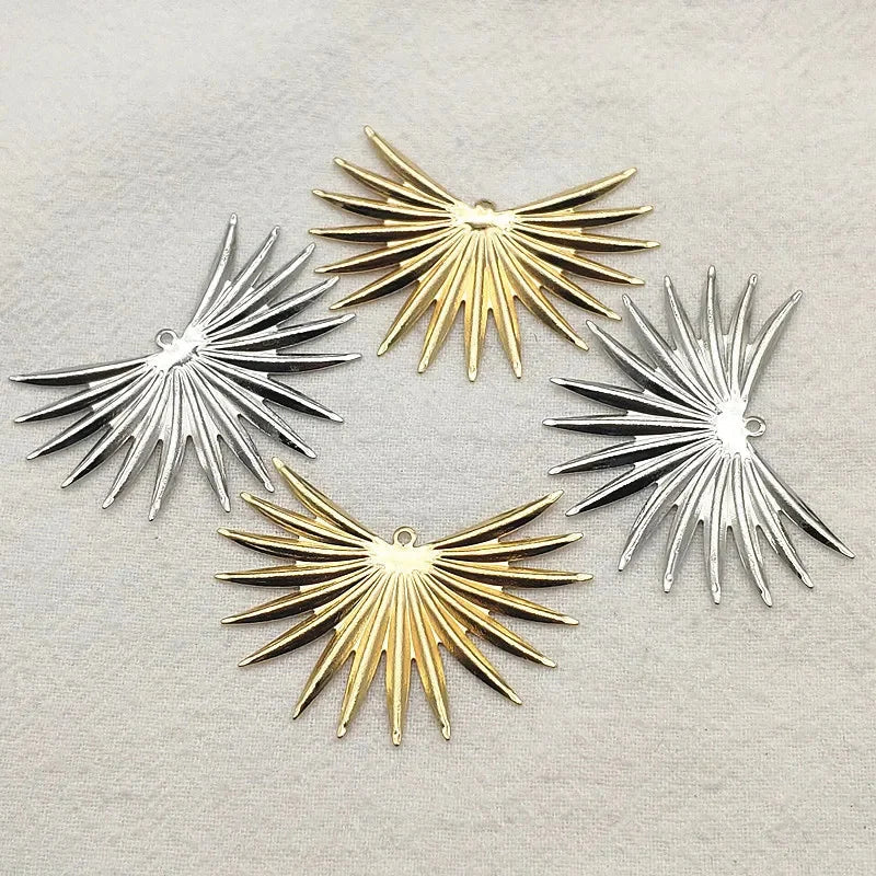 New Arrival!43x32mm50pcs Brass Pendants Copper Feather Charm For Handmade Necklace/Earring DIY Parts,Jewelry Findings&Components