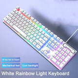 3-piece Set Gaming Keyboard Mouse Headphone Set Wired Backlight Game 104 Keys Keyboards 1600DPI Mice Headset Combos for PC Gamer