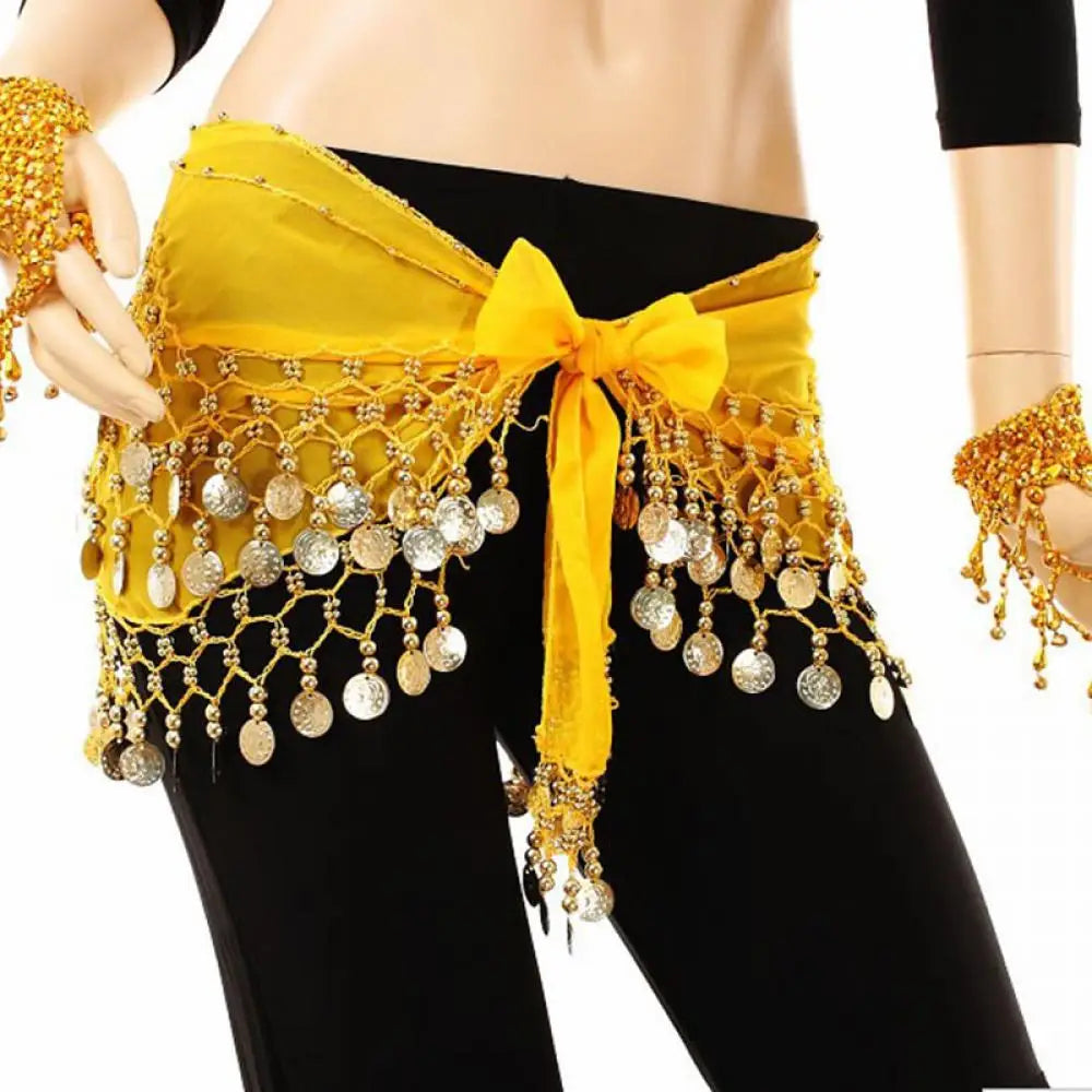 1Pc Belly Dance Waist Chain Five Layer Three Row Triangle for Indian Women’s Gold Coin Hip Scarf Fashion Dancewear Accessories