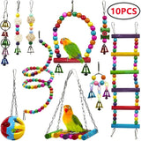 Combination Parrot Bird Toys Accessories Articles Parrot Bite Pet Bird Toy For Parrot Training Bird Toy Swing Ball Bell Standing