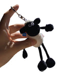 Anime Sheep Shawn plush keychain Cartoon Animal Figure Kind friend Shirley Stuffed Doll Car keying Bag Pendant Toy Kid Xmas Gift