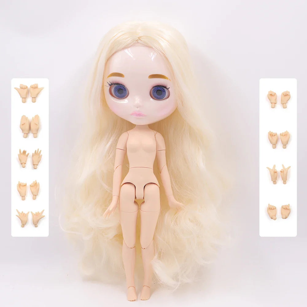 ICY DBS Blyth Doll 1/6 Joint Body 30CM BJD toys Natural shiny face with extra hands AB DIY Fashion Dolls girl gift