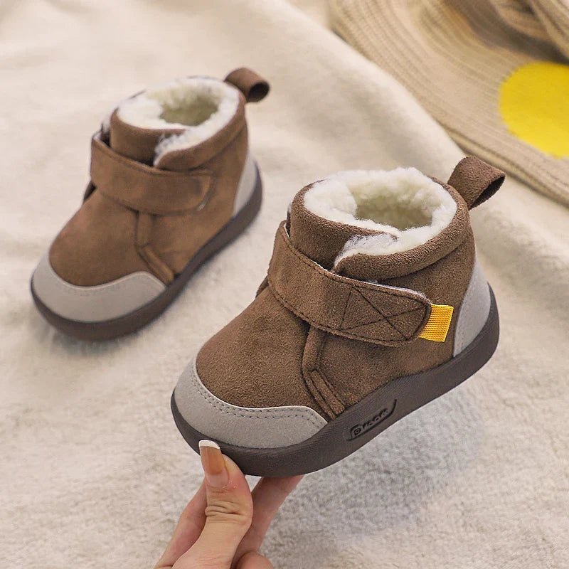 Winter Toddler Kids Girls Snow Boots Plush Warm Baby Boy Shoes Soft Bottom First Walkers