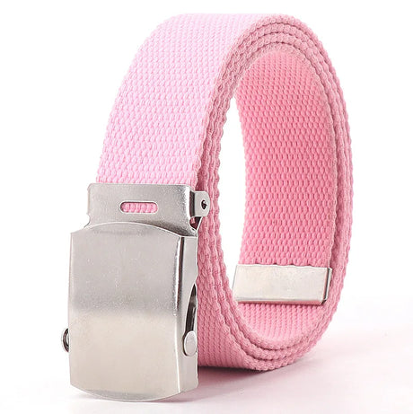 Colorful Canvas Weave Belt Casual Alloy Buckle Waistband Nylon Braided Outdoor Sports Tactical Belts Strap Fashion High Quality