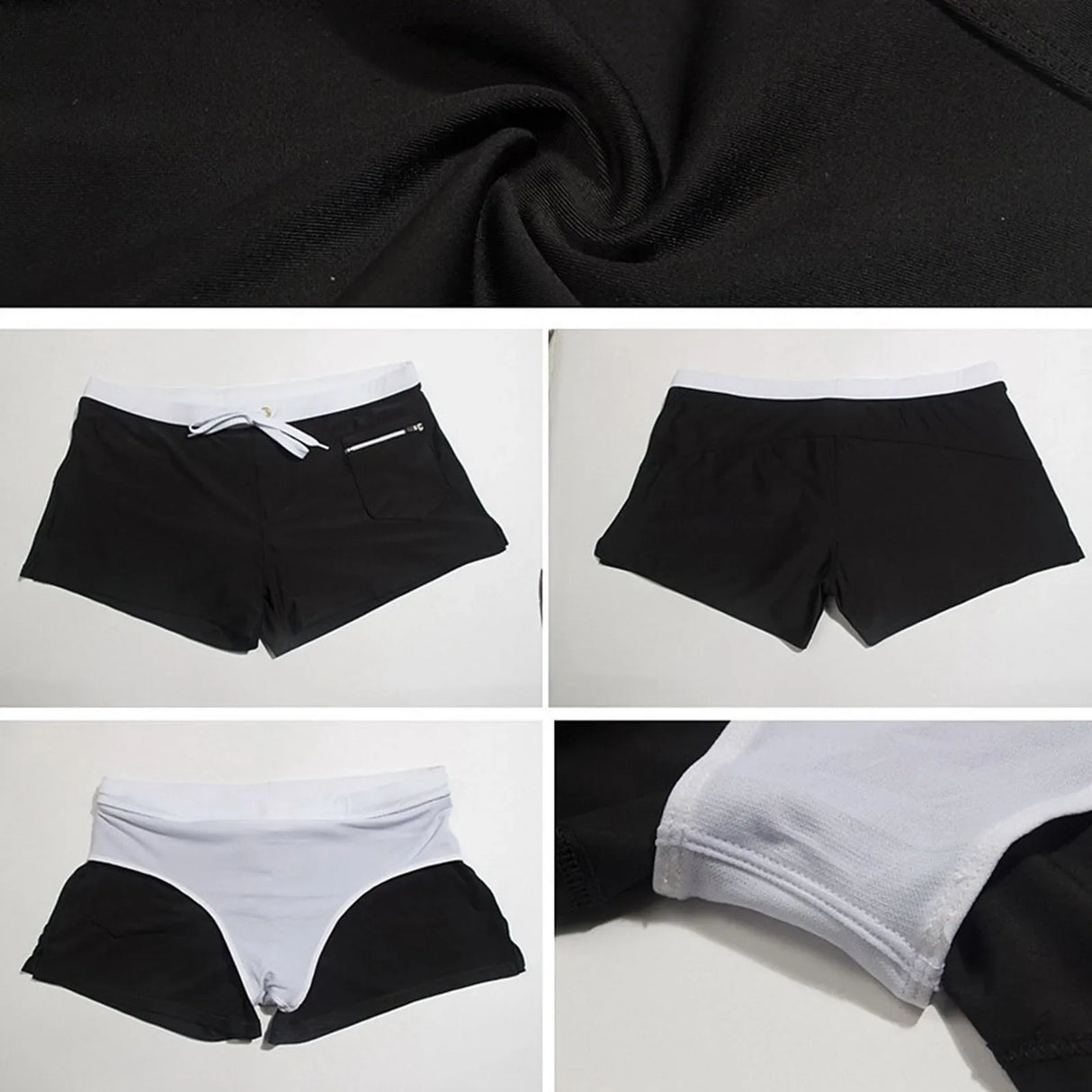 Men's Swim Shorts Swim Trunks Drawstring Mesh Lining Elastic Waist Breathable Quick Dry Board Shorts to Beach Pool Summer Male