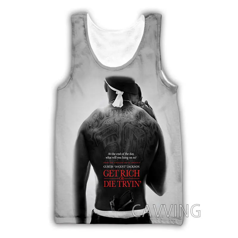 New Fashion Women/Men's 3D Print Rapper 50 Cent Tank Tops Harajuku  Vest  Summer Undershirt Shirts Streetwear  H01