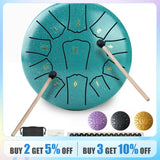 Miwayer Mini Steel Tongue Drum 6 Inch 11 Notes Hollow Drum Music Drum Ethereal Drum Yoga Meditation Drum Percussion Instruments