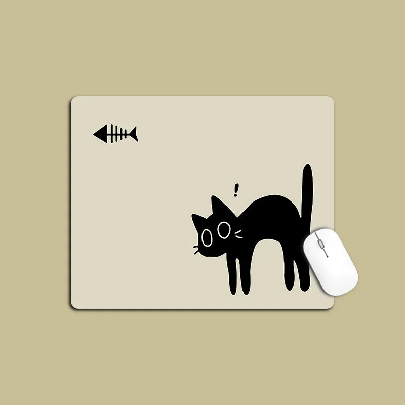 Mouse Mat Cat Mause Pad Cute Cartoon Gaming Pad Anti-slip Padding Office Accessories for Desk Simple Mousepad Small Table Pads