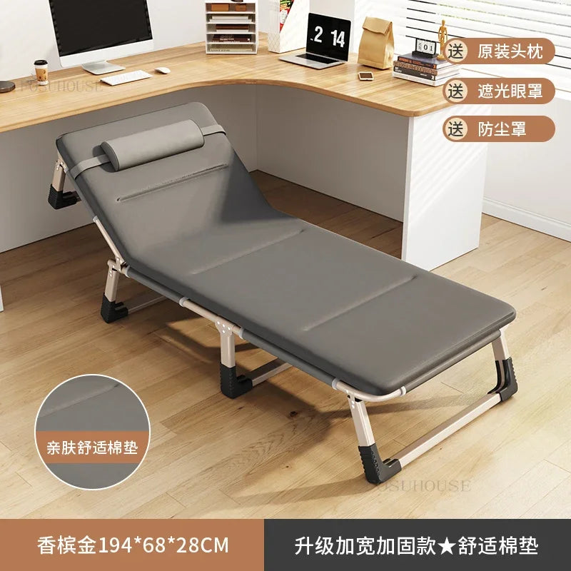 Household Minimalist Folding Beds for Bedroom Furniture Folding Bed for Sleeping Office Lunch Break Simple Bed Foldable Recliner