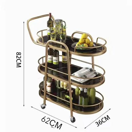 Mobile Small Coffee Table Carts Dining Cart European Tea Truck High-end Beauty Cart Wine Simple Hotel Kitchen Islands Trolleys