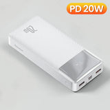 Baseus Power Bank 20000mAh Portable Charger Powerbank 10000mAh External Battery PD 20W Fast Charging For iPhone Xiaomi PoverBank