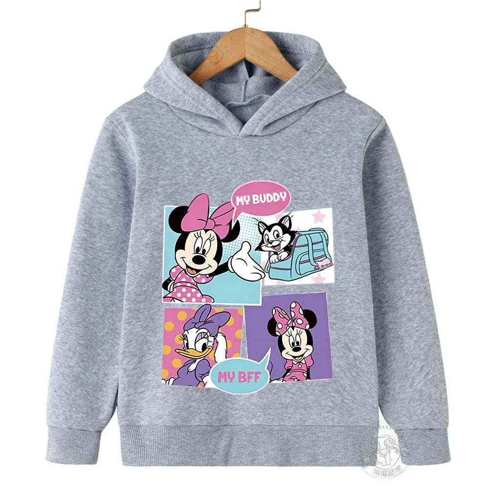 Sweatshirts Manga Anime Mickey Minnie Mouse Hoodie Kid Girl Boy Sweatshirt Hoody Cartoon Children Cute Clothes Baby Top Pullover