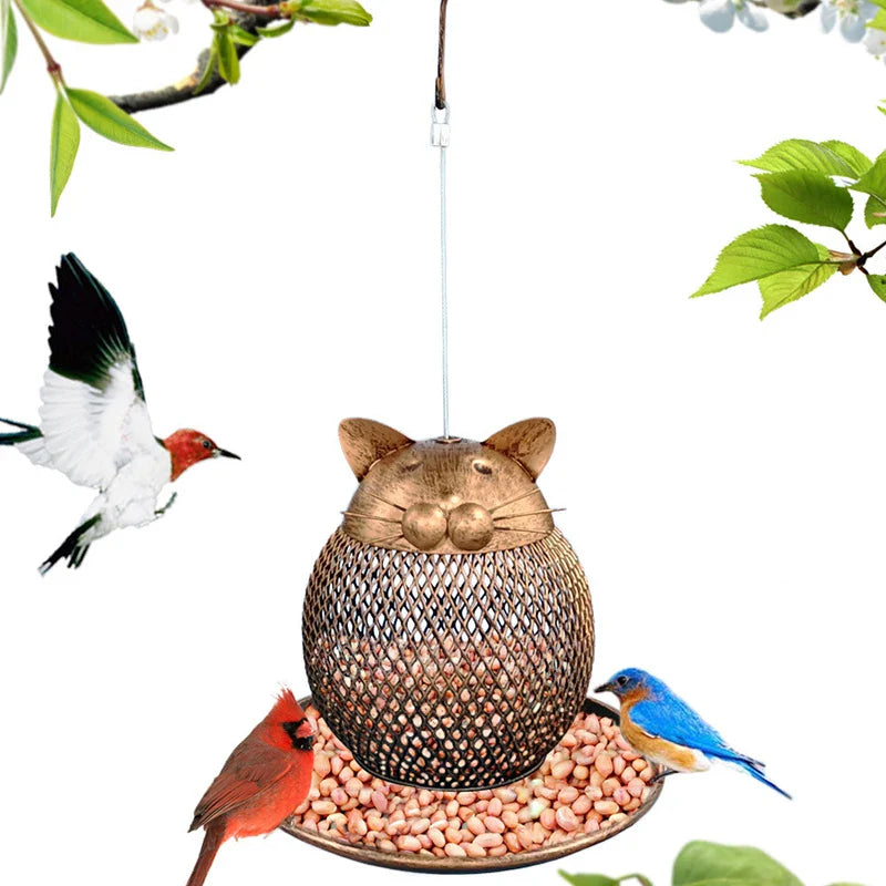 Wild Bird Feeder Squirrel Proof Hanging Bird Feeder for Outside,Garden Decoration Yard for Bird Watchers