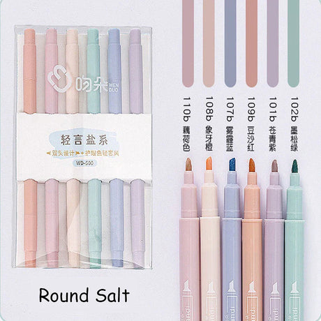 Highlighters Pastel Pen Set Colored Markers Colors Kawaii Cute for Kids Stationery Aesthetic Office School Supplies