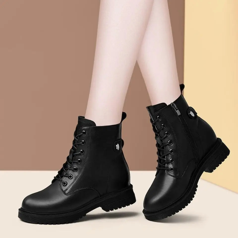 Women's Ankel Boots Autumn Winter Women Chelsea Boots Womens Short Boots Flat Shoes Fashion Platform Boots Gothic Botas De Mujer