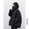 CHIC VEN Women Down Coats Long Sleeve New Soft Solid Lightweight Bread Down Jacket Female Warm Coat Lapel Outerwear Winter 2023