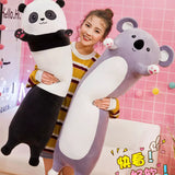 65~120cm Kawaii Koala Panda Long Plush Doll Stuffed Squishy Animals Sleeping Leg Pillow Release Pressure Kids Christmas Gift