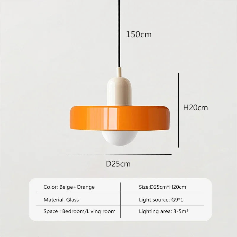 Nordic Glass Pendant Light Candy Color Single Head Lamp For Living Room Bedroom Study Dining Room Bar Indoor Decorative Fixtures