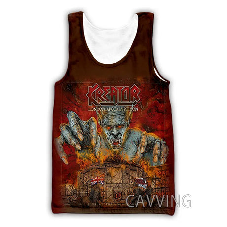 New Fashion Women/Men's 3D Print kreator  Tank Tops Harajuku  Vest  Summer Undershirt Shirts Streetwear