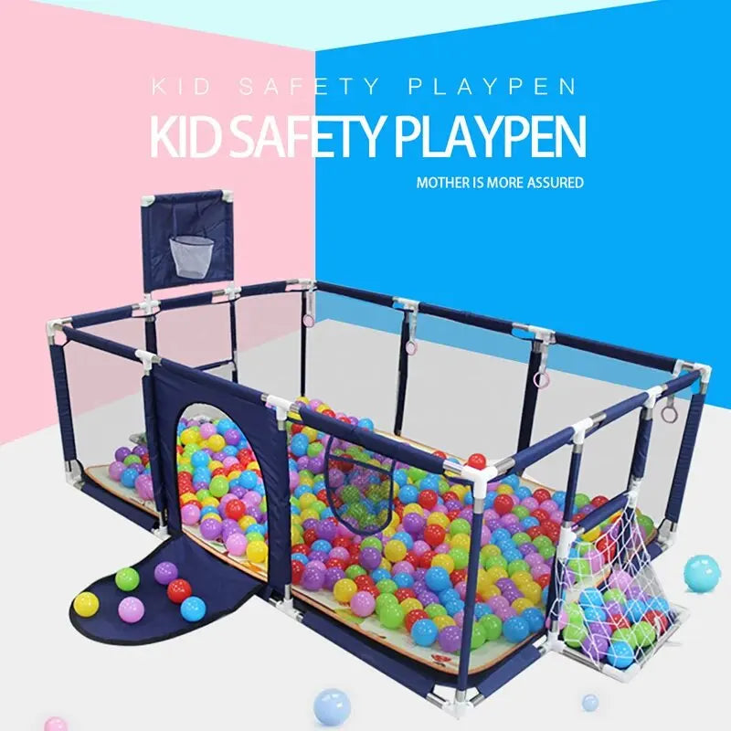 Safety Baby Playpen For Children Indoor Multiple Styles Toddler Barrier Fence Kids Playground Toys Park With Basketball Frame