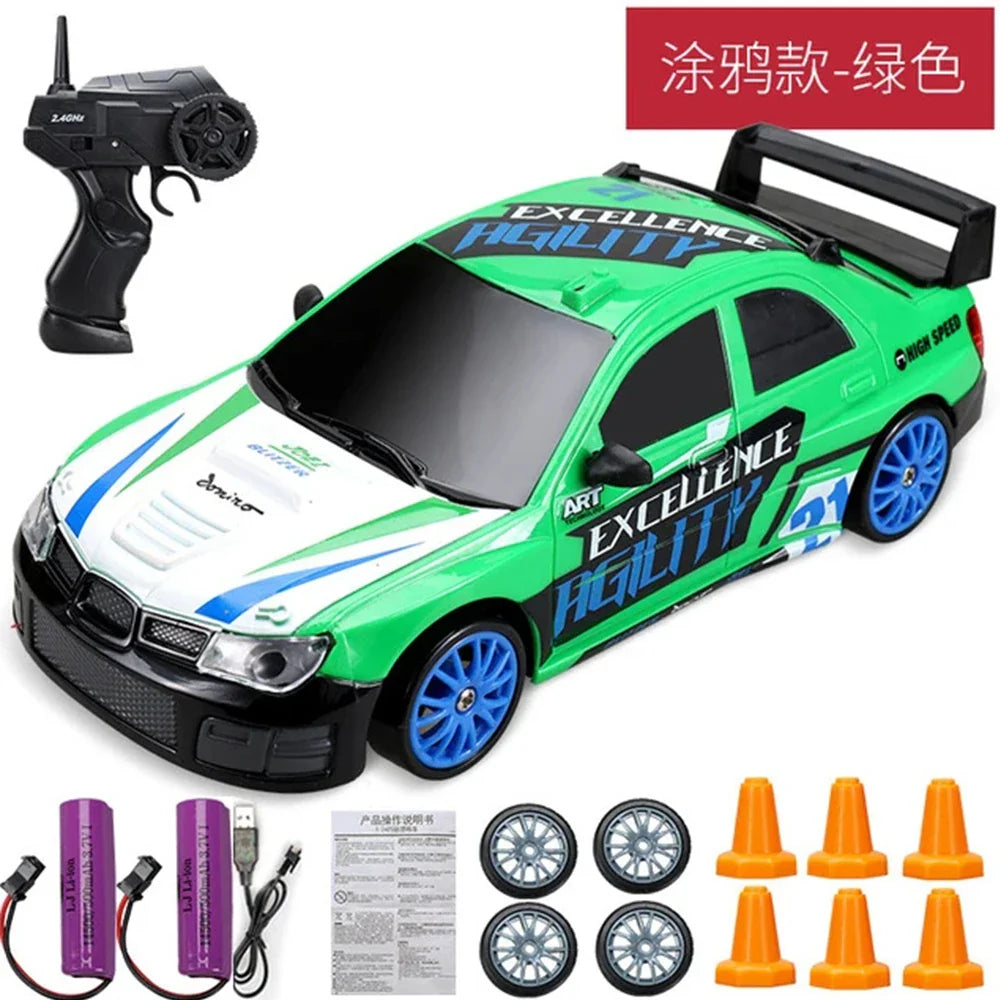 2.4G Drift Rc Car 4WD RC Drift Car Toy Remote Control GTR Model AE86 Vehicle Car RC Racing Car Toy for Children Christmas Gifts