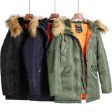 2024 Military Plus Size Fur Hood Long Waterproof Windproof Alaska New Winter Parka Thick Men Outwear Jacket Coat Large Size