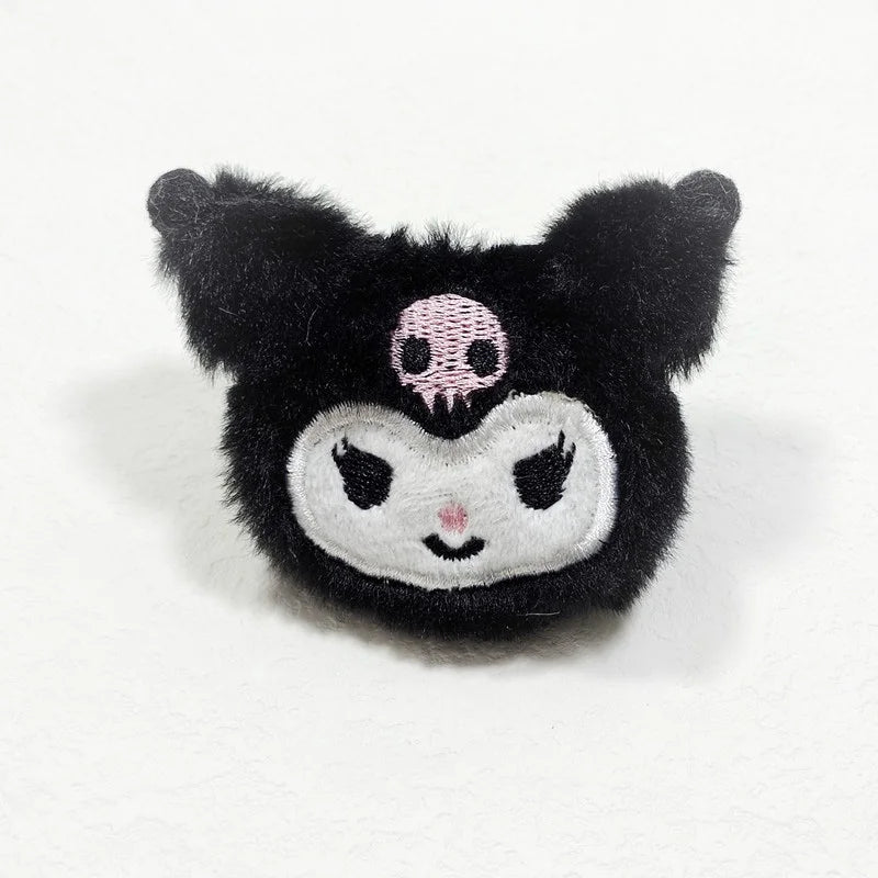 Hello Kitty Plush Toy Kawaii Sanrio Keychain Kuromi Keyring Doll Cinnamoroll Backpack Pendant Plushies Car Key Ring Kid Toy Gift