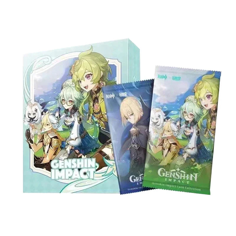 Genshin Impact Cards Anime TCG Game Collection Pack Booster Box Rare SSR Surrounding Table Toys For Family Children Gift