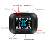 Auto Security Alarm Systems With 4 Pcs External Sensor Wireless Mini Car Tire Pressure Monitoring System USB TPMS