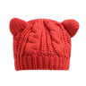 Solid Color Warm Cat Ear Knitted Hats Crochet Lugs Anime Beanies Women's Winter Hat Gilrls Kawaii Bonnet Femme Wool Cap