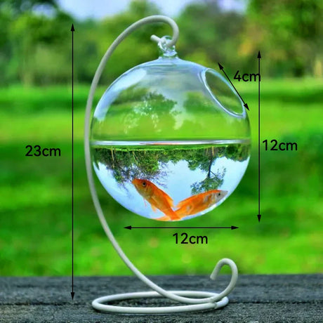 Mini Fish Tank Aquarium Accessories Goldfish Glass Fishbowl Fishing Hydroponics Terrarium Plant Flower Pot Pet Jellyfish Carp